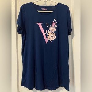 Victoria’s Secret Navy Pajama Dress in Large